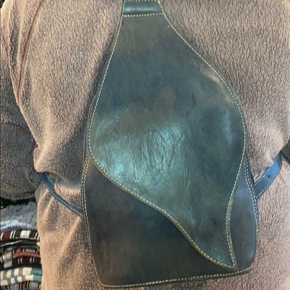 Moroccan Leather Crossbody Backpack - Picture 11 of 11